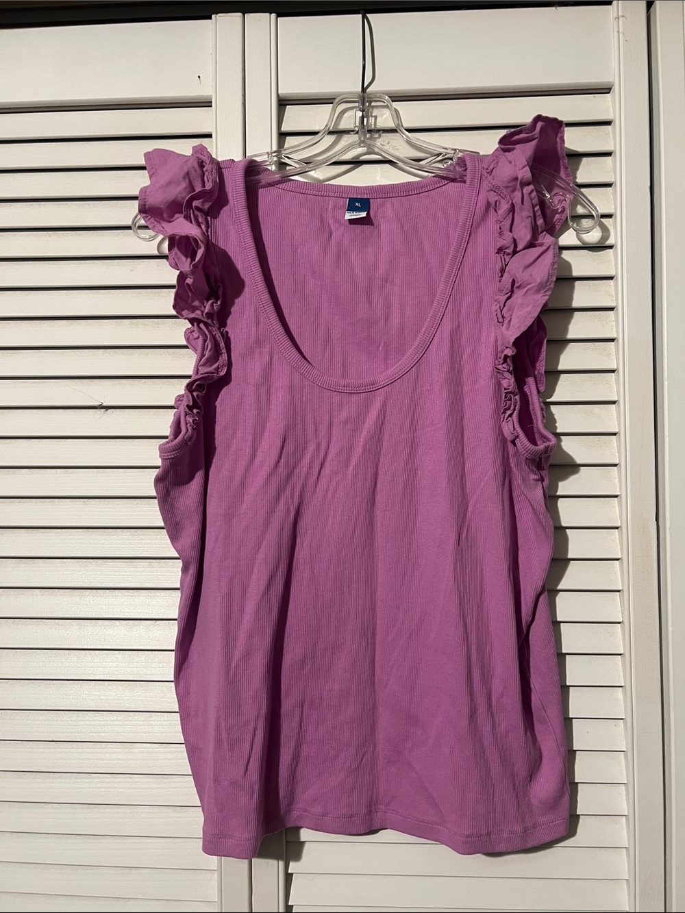 Old Navy Lilac Ruffle Sleeve Tank Top